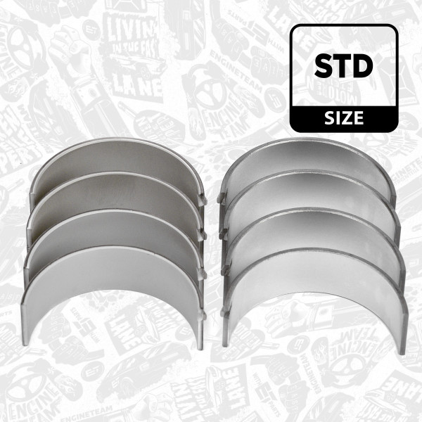 LP003900, Rådelagersett, Lož.ojn.(PL)set/Cyl.4, ET ENGINETEAM, BMW MINI 1 X3 2 X5 3 Countryman Clubman Roadster 2,0 BI.Turbo 120 d  2003+, 11247798085, 11247798092, 081PL21836000, 77950600