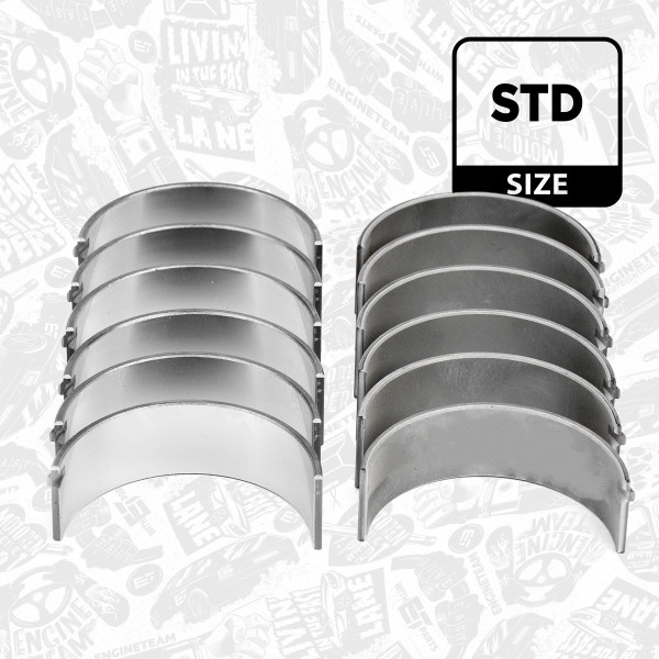 LP004000, Rådelagersett, Lož.ojn.(PL)set/Cyl.6, ET ENGINETEAM, BMW 3 X3 5 X5 X6 N57 D30 B 330d 535d 2009+, 11247798085, 11247798092, 77952600