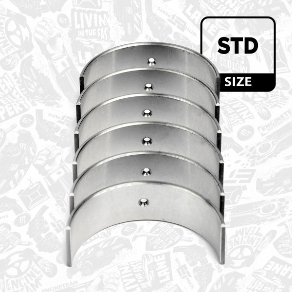 LP004500, Rådelagersett, Lož.ojn.(PL)set/Cyl.3/1,2i 12V, ET ENGINETEAM, Skoda Fabia Roomster, VW Fox Polo CGPA 1,2 2002+, 036105701AE, 036105701AF, 036105701AG, 036105701AH, 036105701AJ, 03F105701B, 77841600