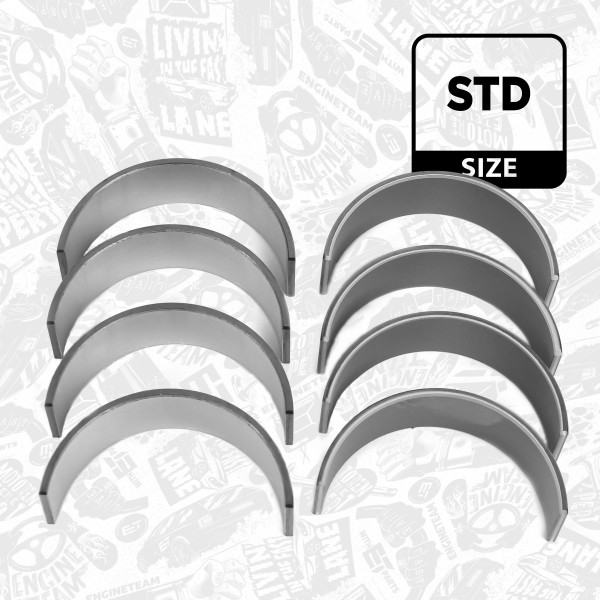 LP004700, Rådelagersett, Lož.ojn.(PL)set/Cyl.4/1,6HDI/mat.Sputter, ET ENGINETEAM, Citroen Fiat Ford Peugeot Mini Berlingo C4 Grand Picasso Scudo C-MAX Focus 308 Expert Partner 9HZ (DV6TED4) 2008+, 1229674, 1229675, 1445920, 1445921, 1479843, 1526692, 1618034, 0606T4, 0606Z3, 77873600, 845680