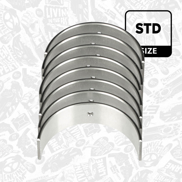 LP007000, Rådelagersett, Lož.ojn.(PL)set/Cyl.4/1,2 TSI/TFSI, ET ENGINETEAM, Audi Seat Škoda VW A1 A3 Toledo Ibiza Altea XL Rapid Octavia Fabia Touran Polo Jetta Golf CBZA CBZB 1,2 TSI/TFSI 2010+, 036105701AE, 036105701AF, 036105701AH, 036105701AG, 036105701AJ, 03F105701B