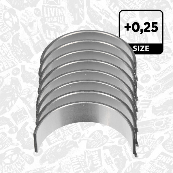 LP007425, Rådelagersett, Lož.ojn.(PL)set/Cyl.4, šíře 13,8mm, ET ENGINETEAM, Opel Adam Astra Corsa Insignia Mokka Zafira A 12 XER 1,2/1,4 2005+ , 55568532, 6221160.25