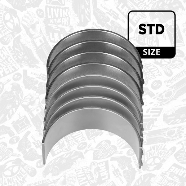 LP008400, Rådelagersett, Lož.ojn.(PL)set/Cyl.4 204DTD, ET ENGINETEAM, Land Rover Jaguar Discovery Range Rover EVOQUE XF F-Pace E-Pace XE 2,0 204DTD 2015+, JDE36932, JDE36942, JDE36933, JDE36934, JDE36940, JDE36941