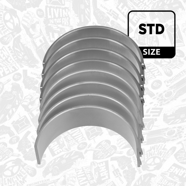 LP008500, Rådelagersett, Lož.ojn.(PL)set/Cyl.4 204DTA, ET ENGINETEAM, Land Rover Jaguar Range Rover Sport Range Rover Evoque Discovery  Defender Discovery Sport Defender Station Wagon E-PACE XE XF Sportbrake Sd4 204DTA 2015+, JDE36928, JDE36929, JDE36930, JDE36936, JDE36937, JDE36938, JDE41055, JDE41057, JDE41058, JDE41059, JDE41060, JDE41062