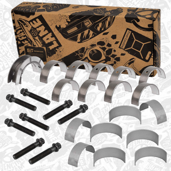 LX000500, Monteringsverktøysett, veivakseltetningsring/føringslager, Ložiska sada/Cyl.4/2,0 EcoBlue, ET ENGINETEAM, Ford Focus Galaxy Mondeo Ranger Kuga S-Max Tourneo Custom Transit 2,0D EcoBlue YLF5 YLF6 YLFS YMFS YNF6 YNFS YNR6  2016+, 2213883, 2291477, GK2Q6333AAA, GK2Q6337AAA, GK2Q6A338AAA, 60763, 0607.63, 9659808380, 37181600, 37182600