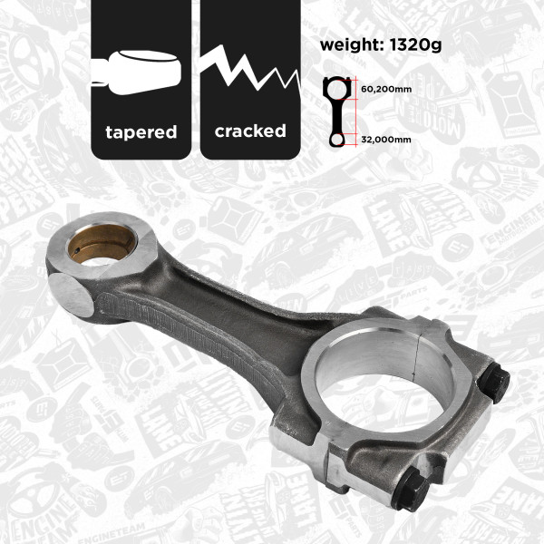 Stempelstang - OM0010 ET ENGINETEAM - 500352497, 44730, CO001400