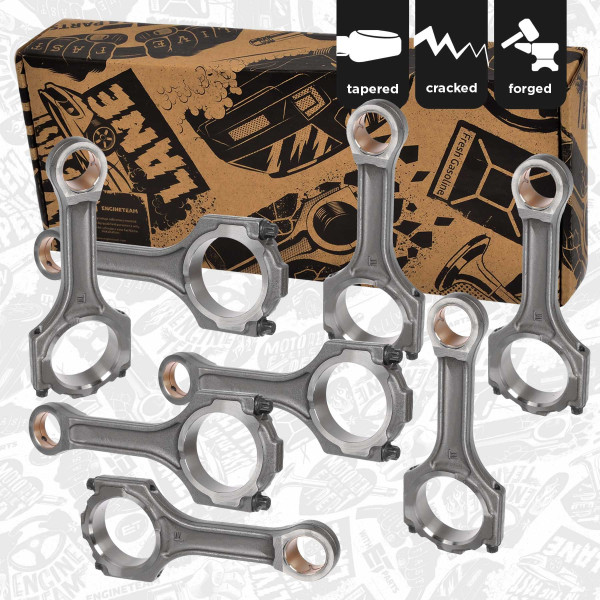 OM0035VR2, Veivstang-sett, Sada ojnic motoru 4,5D /8ks, ET ENGINETEAM, Toyota Lexus Land Cruiser 200 Land Cruiser Pick-up Lexus LX 450d 1VD-FTV 2008+, 1320151021B0, 1320151021, 13201-51021