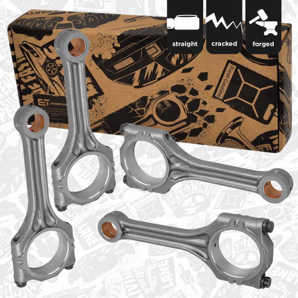 OM0051S, Veivstang-sett, Ojnice motoru 1,4TSI, ET ENGINETEAM, Audi Seat Skoda VW A1 A3 Altea Leon Toledo Fabia Rapid Eos Golf BLG BMY CAXA 1,4 TSI 2007+, 03C198401A, 03C198401D, 50009179