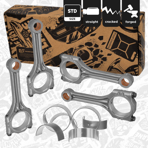 OM0051VR2, Veivstang-sett, Sada ojnic motoru 1,4TSI /vč.ložiska ET, ET ENGINETEAM, Audi Seat Skoda VW A1 A3 Altea Leon Toledo Fabia Rapid Eos Golf BMY BLG CAVA 1,4 TSI 2007+, 036105701AB, 03C198401A, 036105701S, 03C105701D, 03C198401D, 029PS20037000, 50009179, 77836600