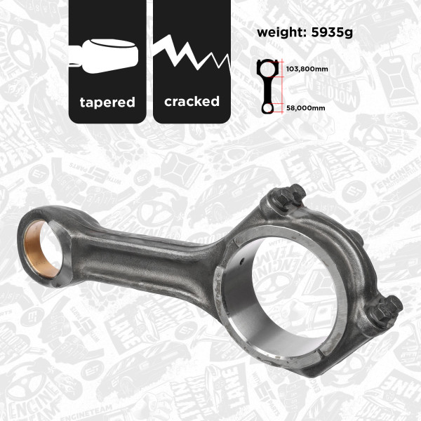 OM0055, Stempelstang, Ojnice motoru D 13/DXi 13, ET ENGINETEAM, Renault Truck Kerax Magnum Volvo Truck FM/FH/FMX/VNM D13A* DXi13* DTI13* Euro4/5 , 20876840, 7420876840, 21261207, 85001362, 85007362, 200604D1300