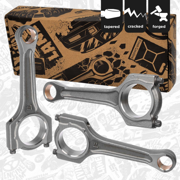 OM0076VR1, Veivstang-sett, Ojnice motoru 1,0 EcoBoost /set 3ks, ET ENGINETEAM, Ford B-Max C-Max Fiesta Focus Transit Courier Mondeo M2D2 M2GA SFCB 1,0 EcoBoost 2012+, CM5G-6205-FA, CM5G-6205-EC, CM5G6205FA, CM5G6205EC