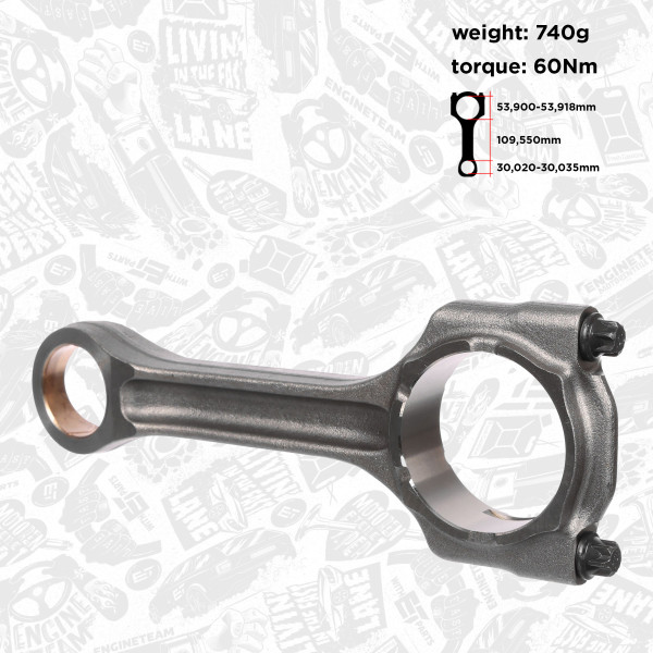 Stempelstang - OM0092 ET ENGINETEAM - 46348923, 46356169