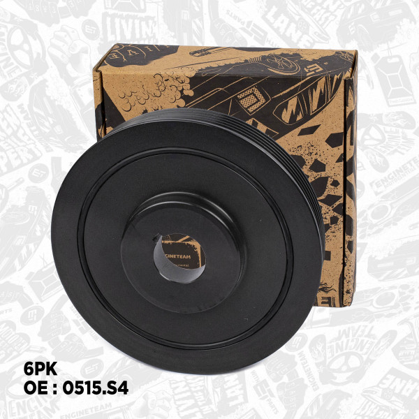 PC0003, Remskive, veivaksel, řemenice klik.hřídele 2,0HDi, ET ENGINETEAM, Citroen Fiat Peugeot 1,9/2,0D/JTD/HDi 1998+, 0515R2, 0515.S4, 0515R9, 0515S4, 9630647280, 9467510480, 9651770980