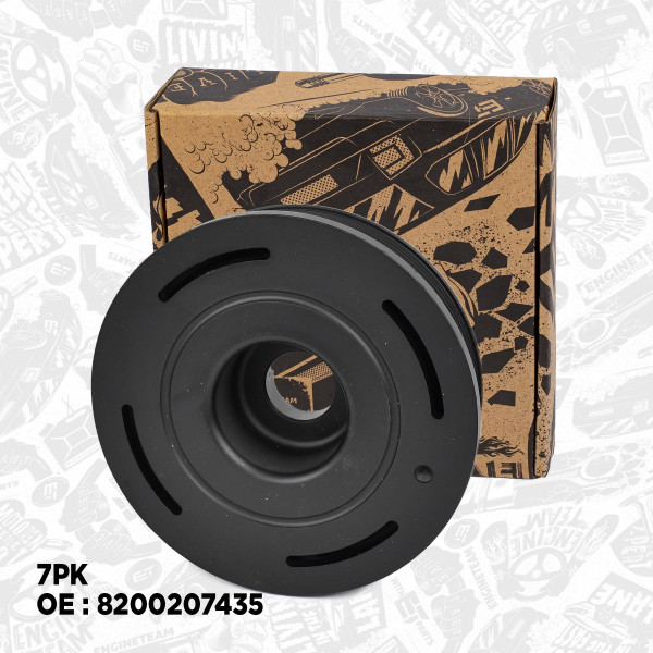 PC0005, Remskive, veivaksel, řemenice klik.hřídele 2,5dCi, ET ENGINETEAM, Opel Movano/Vivaro, Renault Espace/Laguna/Traffic/Master 2,2/2,5dCi/DTI 2000+, 8200802666, 93161444, 8200555549, 93198115, 8200458171, 93196089, 8200207435, 931188615, 93187473, 9121101, 4418765, 4430728, 4433564, 4416535, 4416426, 4405268