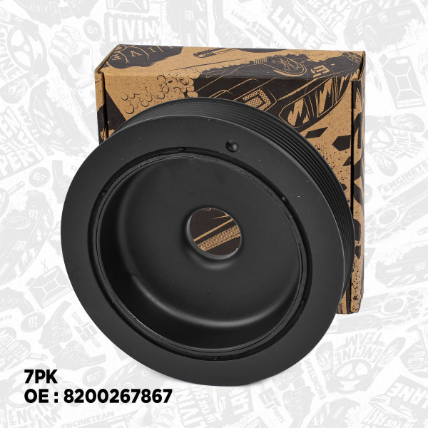 PC0011, Remskive, veivaksel, řemenice klik.hřídele 2,5dCi, ET ENGINETEAM, Nissan Opel Renault 2,5dCi/CDTI G9U 2001+, 1230300QAL, 8200267867