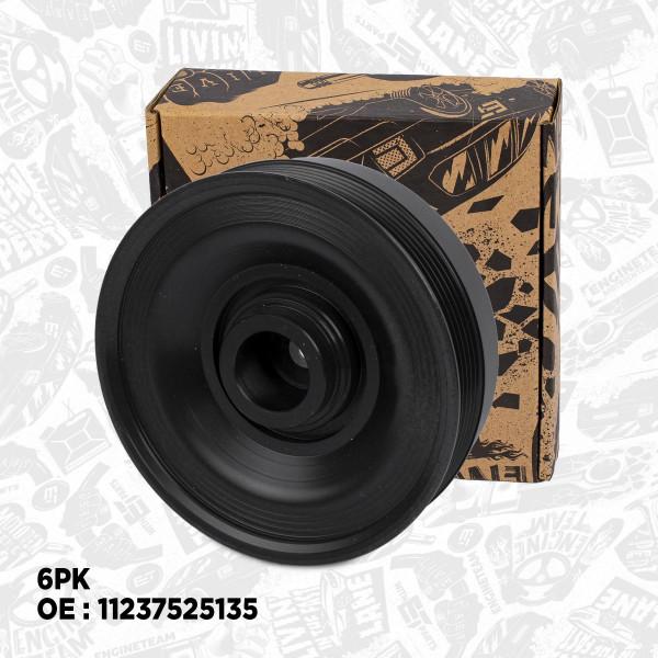 PC0012, Remskive, veivaksel, řemenice klik.hřídele 1,6i, ET ENGINETEAM, Mini Cooper 1,6i W11B16A 2002+, 11237525135