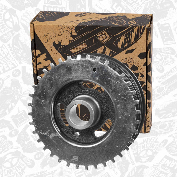 PC0019, Remskive, veivaksel, řemenice klik.hřídele 1,8/2,0, ET ENGINETEAM, Ford Volvo C-MAX Focus II C30 S40 II V50 1,8 2,0 AODA QQDA 2005+, 1251672, 1332899, 1355517, 1366109, 1571899, 5227821, 4M5E-6316-JA, 30757386, 31258384, 31375452