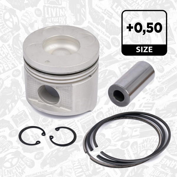 PM002050, Stempel, Píst komp.2,5DDTi/kom.43,00mm, ET ENGINETEAM, Nissan Navara/Pathfinder 2,5D YD25DDTi 2001+, 87-452607-00