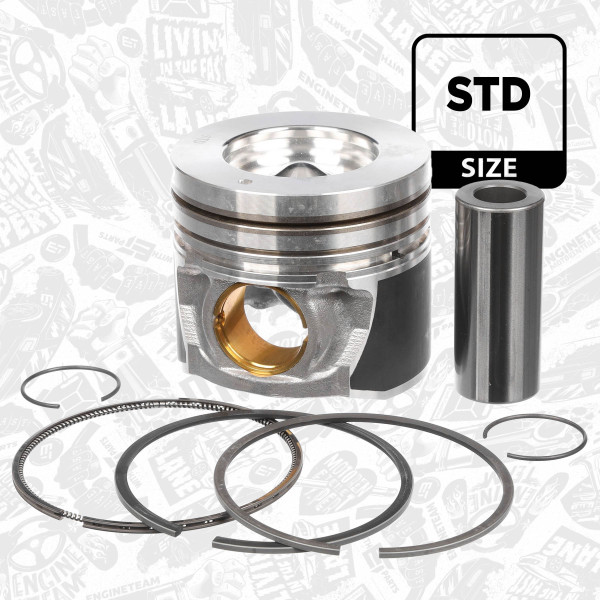 PM003000, Stempel, Píst komp.2,0CRDi/kom.48,50mm, ET ENGINETEAM, Kia Ceed Sportage, Hyundai I30 Tuscon Gets 2,0CRDi D4EA 2005+, 23410-27910