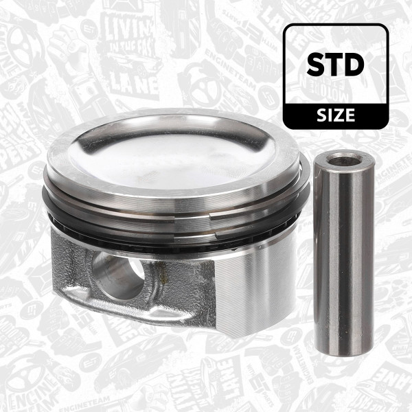 PM003100, Stempel, Píst komp.0,7, ET ENGINETEAM, Smart Cabrio/Roadster/Fortwo 0,7i 2003-2007, 1600300917, 1600370418, 1600370616, 1600371817, 851550, 87-427100-00, 99927600