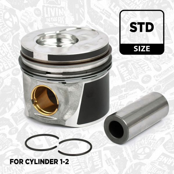 PM003200, Stempel, Píst komp.1,4TDI/1-2 válec, ET ENGINETEAM, Skoda VW Audi Seat A2 Ibiza Cordoba Arosa Roomster Fabia Polo Fox 1,4TDI 1999+, 045107065AJ, 045107065AN, 045107065F, 045107065R, 045107101R, 0305400, 41159600, 87-114900-80