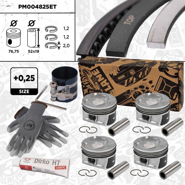 Plungersett - PM004825ET ET ENGINETEAM - 40477610