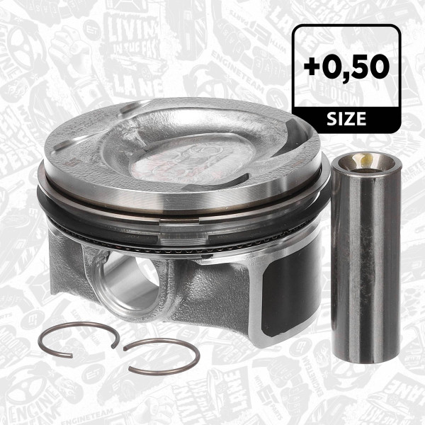 PM004950, Stempel, Píst komp.1,4TFSI 16V, ET ENGINETEAM, Skoda VW Audi Seat 1,4TFSI 16V CAVE CTHE CTKA 2010+, 028PI00117002, 40846620, 856885M, 87-433907-00