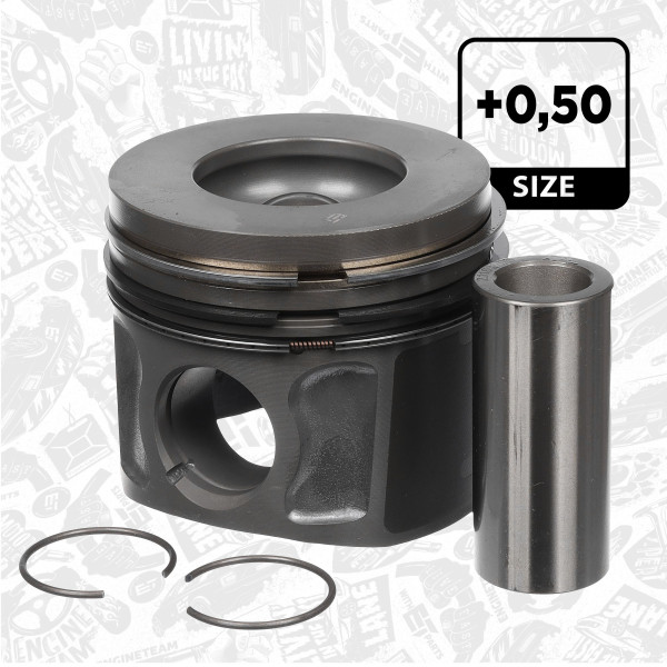PM005850, Stempel, Píst komp.2,2TDCi/KH48,42/kom.46,90mm, ET ENGINETEAM, Ford Duratorq 2,2TDCi 2006+, 41252620, 854055, 87-427707-40