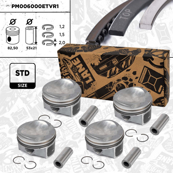 Plungersett - PM006000ETVR1 ET ENGINETEAM - 06H107065BK, 06H107099AE, 06H107065T