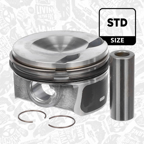 PM006300, Stempel, Píst komp.2,0TFSI 16V/čep 21,00mm, ET ENGINETEAM, Skoda Superb Octavia, VW Golf Tiguan 2,0TFSi CCZA CCZB 2006+, 06H107065AB, 06H107099AM, 06H107065AM, 06H107065BE, 06J107065AH, 028PI00119000, 40247600