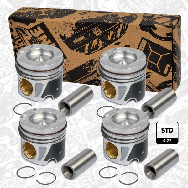 PM006500VR1, Plungersett, Píst komp. - repair kit  2,2CDi OM651, ET ENGINETEAM, Mercedes Sprinter Vito 2,2CDi OM651 2007+, A6510300417, A6510300917, A6510301017, A6510303317, 6510300417, 6510300917, 6510301017, 6510303317, A6510300800, 010320651000, 40776600, 87-433400-10