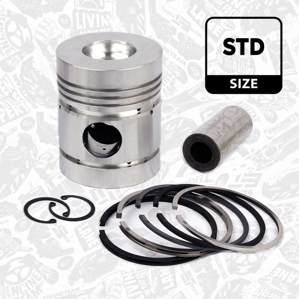 PM007100, Stempel, Píst komp.(5kr) , ET ENGINETEAM, píst komp.(5kr)  Zetor 95,00, 95090, 55010305, 55010334, 5950500