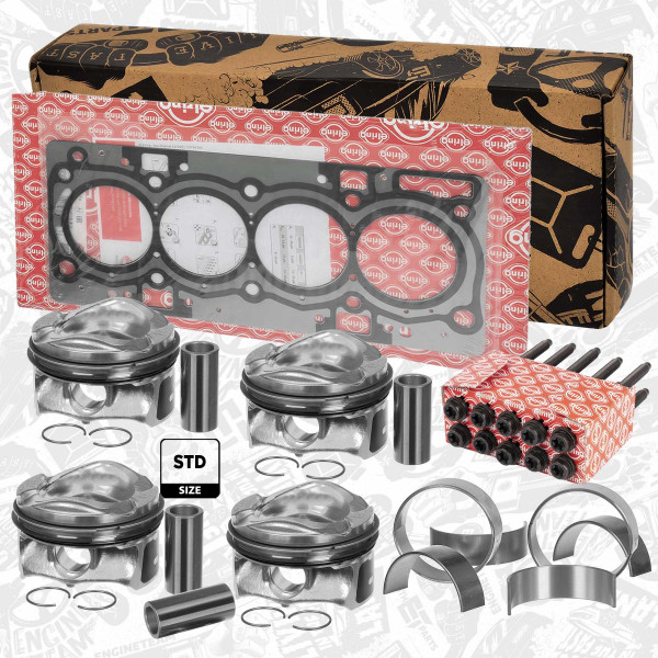 PM008400VR2, Plungersett, Píst komp. - repair kit 1,6i EcoBoost/trapéz,šroub,těs., ET ENGINETEAM, Ford C-Max Focus Grand C-Max Kuga , Mondeo Galaxy S-Max JQDA JTDA 1,6 EcoBoost 2011+, 1840289, CJ5Z6108A, CJ5Z-6108-A, 1765604, 1849263, BM5G-6051-AD, BM5G6051AD, 40883600