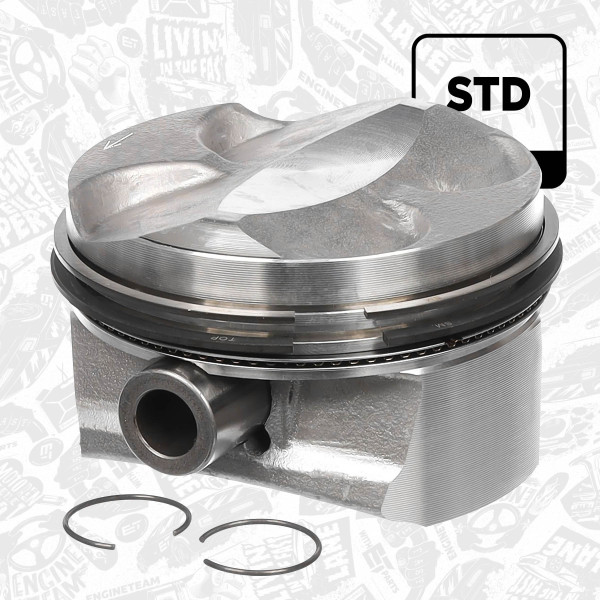 PM008800, Stempel, Píst komp.1,4VTi, ET ENGINETEAM, Citroën Peugeot C3 Picasso C3 II C4 II DS3 207 SW 308 1,4 VTi95 2009+, 0628.T6, 11257566478, 0628T6, 11257604035, 7566478, 859230