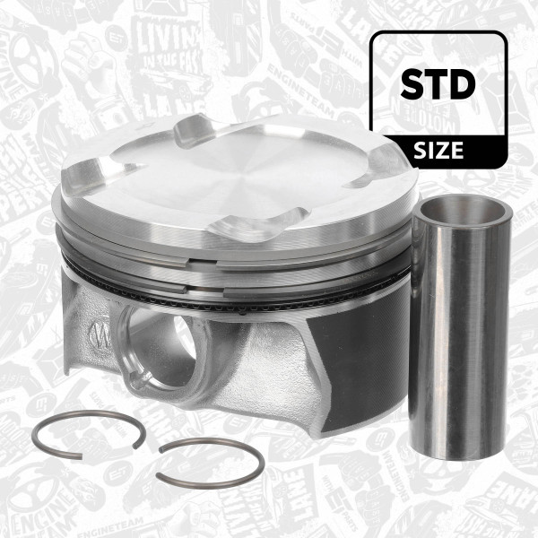 PM011200, Stempel, Píst komp. B38, ET ENGINETEAM, BMW MINI 1 2 X1 X2 sDrive Cooper Clubman Cooper Countryman B38A15A 2015+ , 121104786R, 121113364R, 081PI00125000