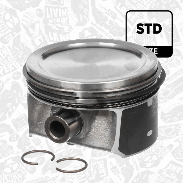 PM011400, Stempel, Píst komp.1,4/55kW 16V/čep 17x46mm, ET ENGINETEAM, SEAT SKODA VW IBIZA LEON TOLEDO OCTAVIA FABIA GOLF CADDY BORA 1,4 BKY BCA 2003+, 036107065CE, 0282200, 99913600
