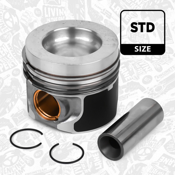 PM012200, Stempel, Píst komp.2,0TDI/kom.50,88mm, ET ENGINETEAM, Audi Seat Skoda VW A3 A5 Toledo Exeo Yeti Octavia Transporter Passat CBAA CAAC 2,0 TDI 2015+, 03L107065AD, 03L107065G, 03L107065K, 03L107065M, 03L107065N, 028PI00129000, 40558600, 853970, 87-432300-00