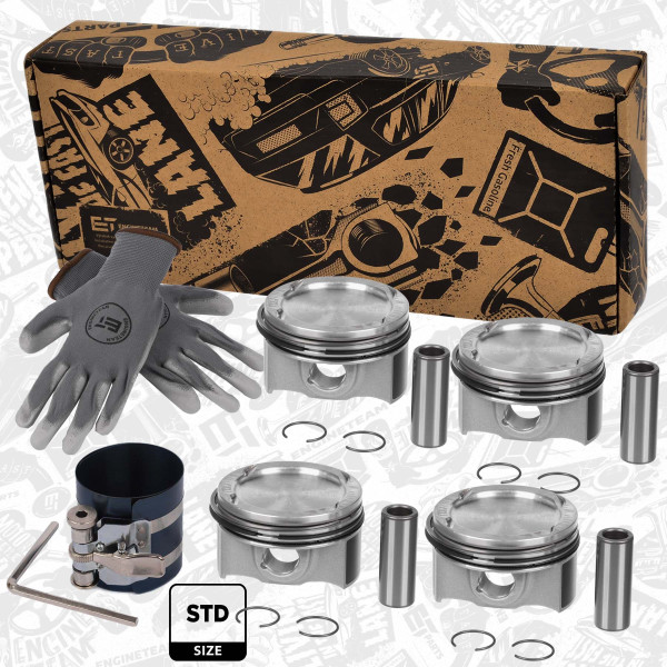 PM014500VR1, Plungersett, Píst komp. - repair kit 1,4/kom.56,20mm, ET ENGINETEAM, Opel Chevrolet Adam Astra Mokka Zafira Meriva Trax Cruze Orlando Aveo 1,4 A 14 NET 2012+, 55565420, 55580179, 55580184, 623449, 625017, 625072