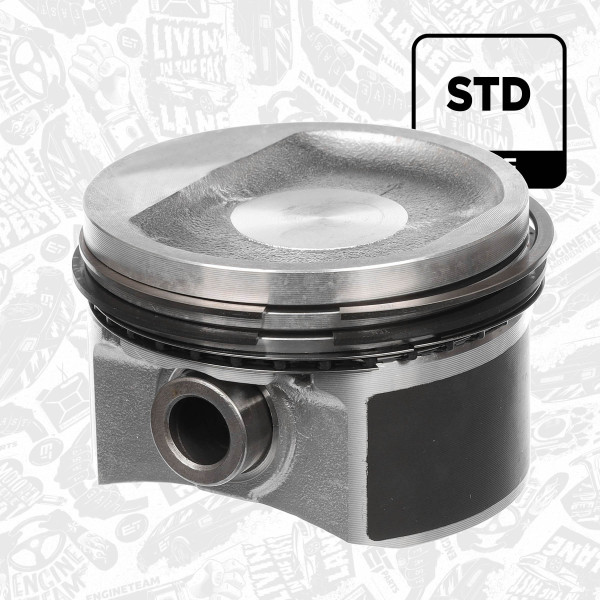 PM014800, Stempel, Píst komp. 1,2 Bi-fuel, ET ENGINETEAM, Ford Fiat Lancia 500 Panda Grande Punto Punto Punto EVO KA Ypsilon 169 A4.000 1,2 Bi-fuel 2007+, 55220266, 71741367, 6000100241, 6000100242, 55220267, 6000100240, 55197269, 71741366, 55197261, 55220268, 6000100243, 71741368, 55197265