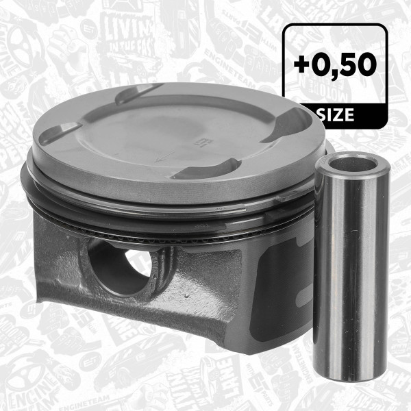 PM015250, Stempel, Píst komp.1,4i 16V, ET ENGINETEAM, Opel Chevrolet Adam Astra Corsa Meriva A 14 XER 1,4 2010+, 625068, 624002, 55588066, 55571105
