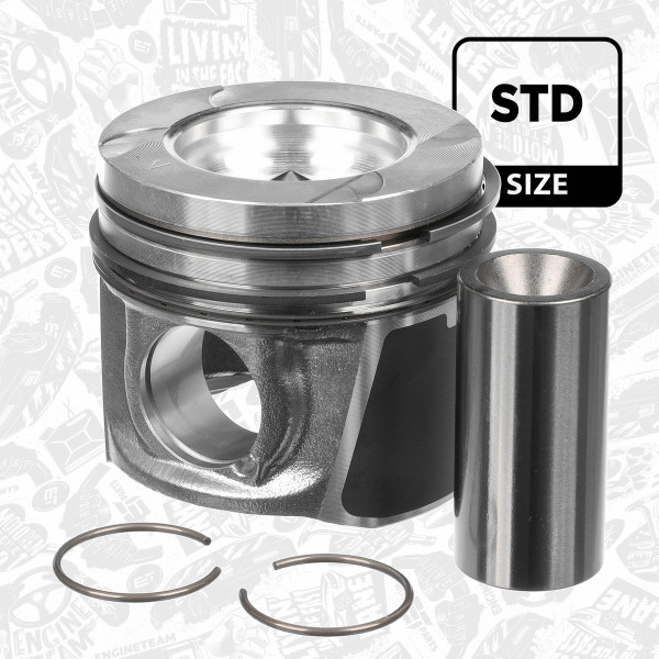 PM015300, Stempel, Píst komp. 2,3 dCi/TDCI /kom.50,00mm, ET ENGINETEAM, Nissan Opel Renault NV400 Movano M9T 702 2,3 dCi/TDCI 2010+, 120A17400R, 4420365, 93168022, 120A14870R, 4420364, 120A11957R, 93168024, 4420366, 93168023, 97504600