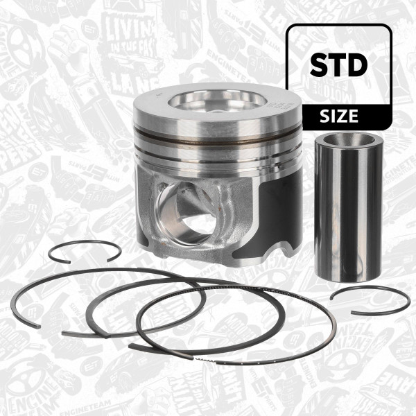 PM016200, Stempel, Píst komp. 204DTH(AJ20D4) 2,0, ET ENGINETEAM, Land Rover Jaguar Discovery Sport Range Rover Evoque RANGE ROVER VELAR XF SPORTBRAKE XF II F-PACE E-PACE 2,0 204DTH(AJ20D4) 2017+, 083155, G4D3-6110-BB, G4D3-6K109-BB