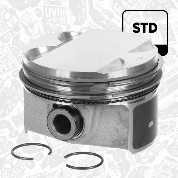 PM016400, Stempel, Píst komp.1,0TSI/TFSI, ET ENGINETEAM, Audi Seat Škoda VW A1 A3 Q2 Ibiza Leon Toledo Rapid Octavia Kamiq Golf Caddy Polo DKJA DKLD DKLA 1,0 TSI/TFSI 2017+, 04C107065AT