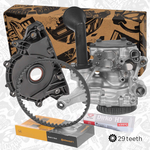 PU0180VR2, Oljepumpesett, Pumpa olej. 2,0/1,6 TDI DFGA/s řemenem,těsněním, ET ENGINETEAM, VW Škoda Audi Seat Arteon Beetle Golf Passat Polo Sharan T-Cross T-Roc Tiguan Touran Yeti Superb Scala Octavia Kodiaq Karoq Kamiq A3 Q2 Q3 Alhambra Arona Ateca Ibiza Leon Tarraco 2,0TDI DFGA 2013+, 04L145208T, 04L115264A, 04L103151A, D176501A1, 7.24808.39.0