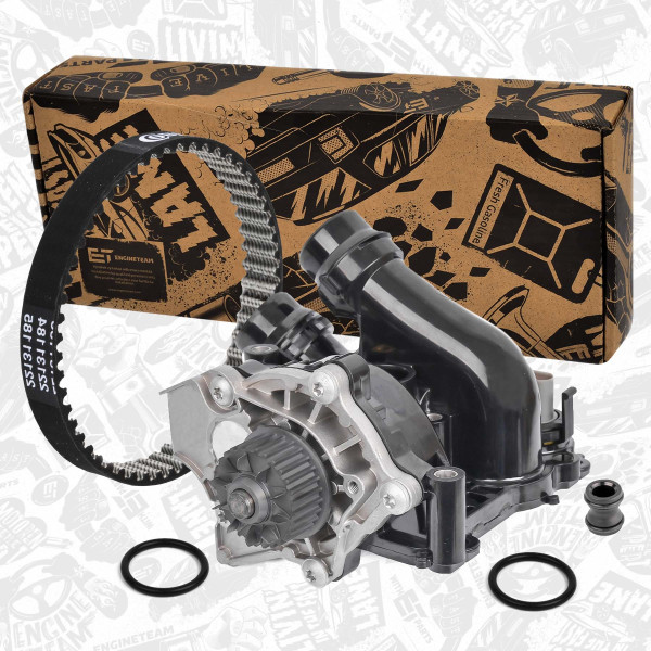 PW0009VR1, Vannpumpe, motorkjøling, Pumpa vodní 1,8TSI/vč.řemen, ET ENGINETEAM, Audi Skoda Seat VW A3 Alhambra Altea Octavia Superb Amarok Passat 2,0 TSI/1,8TFSI BYT CCZA 2004+, 06H121026AB, 06H121026AF, 06H121026AG, 06H121026B, 06H121026BF, 06H121026BP, 06H121026CC, 06H121026CD, 06H121026CH, 06H121026CM, 06H121026CN, 06H121026CP, 06H121026DC, 06H121026DN, 06H121026N, 06J121026A, 06J121026F, 06H121131C, 7.07856.08.0