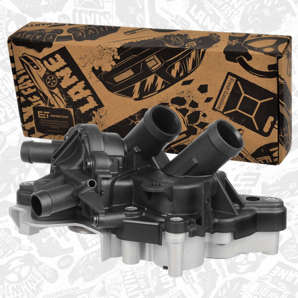 PW0025, Vannpumpe, motorkjøling, Pumpa vodní 1,4TSI/TFSI s termostatem, ET ENGINETEAM, Audi Seat Skoda VW A1 A3 A5 Q3 Arona Alhambra Leon Toledo Fabia Kamiq Octavia Rapid Scala Caddy Golf Passat Polo Tiguan CHPA CHYA 1,4 TSI/TFSI 2012+, 04E121600P, 04E121600BD, 04E121600CB, 04E121600AL