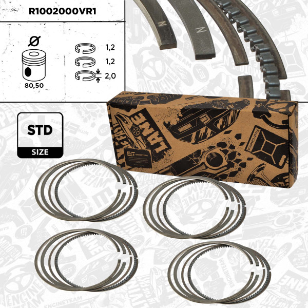 Stempelringsett - R1002000VR1 ET ENGINETEAM - 71718102, 08-124800-00, 9-2097-00
