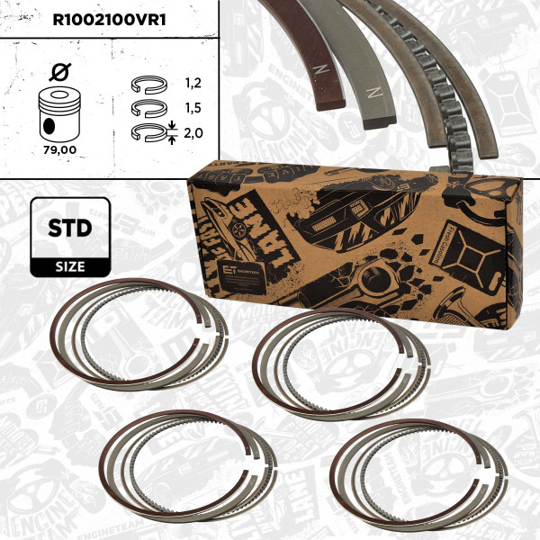 Stempelringsett - R1002100VR1 ET ENGINETEAM - 01498N0, 08-141300-00, 9-2149-00