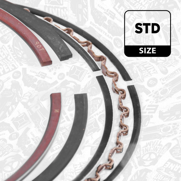 R1003200, Stempelringsett, Sada píst.kr.(1) 1,8i 16V, ET ENGINETEAM, Opel Astra F/Vectra B 1,8/2,5i 1993-2000, 630549, 630550, 632112, 90412249, 90412248, 90486584, 08-307700-00, 800040320000, 9-3541-00, 800040340000, 800040310000