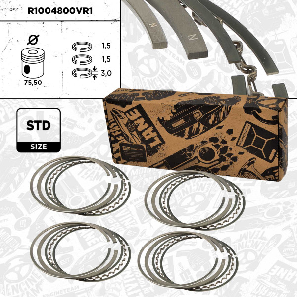 Stempelringsett - R1004800VR1 ET ENGINETEAM - 047198151A, 05961N0, 800057710000